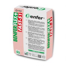 Benfer BenferFlex +S1 FAST High Yield Rapid Set Flexible Adhesive 25kg Grey